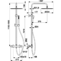 Душевая система  Armatura Moza Premium 5736-921-00 - Превью изображения №2 — Интернет-магазин Time-Shop