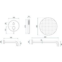 Душевая система  Rea Lungo Matt Gold REA-P6609 - Превью изображения №7 — Интернет-магазин Time-Shop