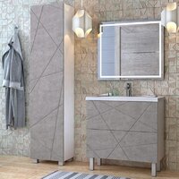  Vigo Тумба под умывальник Geometry 800-0-2 9696 (бетон) - Превью изображения №4 — Интернет-магазин Time-Shop