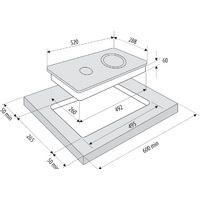 Варочная панель Krona Corto 30 BL - Превью изображения №3 — Интернет-магазин Time-Shop