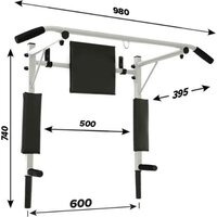 Турник Absolute Champion Aktiv Прогресс разборный АЧ 9966 (белый/черные ручки) - Превью изображения №2 — Интернет-магазин Time-Shop