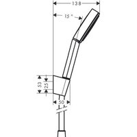 Душевой гарнитур  Hansgrohe Pulsify 105 1jet 24301700 (белый матовый) - Превью изображения №2 — Интернет-магазин Time-Shop