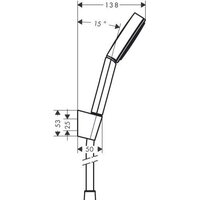Душевой гарнитур  Hansgrohe Pulsify 105 1jet 24301700 (белый матовый) - Превью изображения №2 — Интернет-магазин Time-Shop