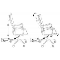 Офисное кресло Бюрократ CH-993 (искусственная кожа синий/хром) - Превью изображения №6 — Интернет-магазин Time-Shop