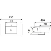 Умывальник WeltWasser Deilbach 7505-75 - Превью изображения №4 — Интернет-магазин Time-Shop
