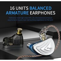 Наушники KZ Acoustics AS16 Pro (без микрофона, черный) - Превью изображения №6 — Интернет-магазин Time-Shop