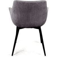 Стул с подлокотниками Ваш день Archi Barkhat 27 (серый) - Превью изображения №6 — Интернет-магазин Time-Shop