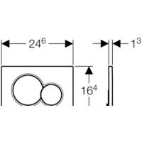 Панель смыва Geberit Sigma 01 115.770.DW.5 (черный) - Превью изображения №2 — Интернет-магазин Time-Shop