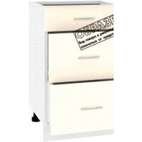 Шкаф напольный Кортекс-мебель Корнелия Лира НШ60р3ш без столешницы (капучино) - Превью изображения №2 — Интернет-магазин Time-Shop