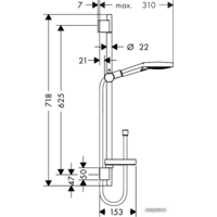 Душевой гарнитур  Hansgrohe Raindance Select S 120/Unica (26630400) - Превью изображения №2 — Интернет-магазин Time-Shop