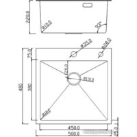 Кухонная мойка Roxen Simple 560220-50 сатин (с коландером и дозатором) - Превью изображения №12 — Интернет-магазин Time-Shop