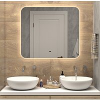 Континент Зеркало Burzhe LED 80x70 (бесконтактный сенсор, холодная подсветка)