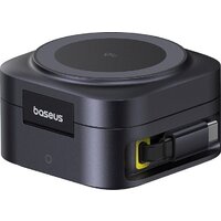 Сетевое зарядное Baseus PicoGo Series 2-in-1 Magnetic Wireless Charger Qi2 67W P10276800123-00 (черный) - Превью изображения №2 — Интернет-магазин Time-Shop