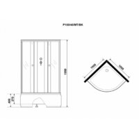Душевая кабина Niagara Promo P100/40/MT/BK 100x100x195 - Превью изображения №9 — Интернет-магазин Time-Shop