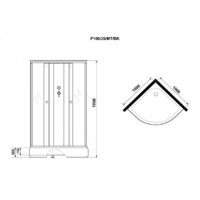 Душевая кабина Niagara Promo P100/26/MT/BK 100x100x195 - Превью изображения №5 — Интернет-магазин Time-Shop