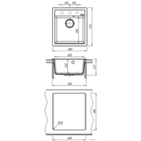 Кухонная мойка Florentina Липси-460 (коричневый) - Превью изображения №2 — Интернет-магазин Time-Shop