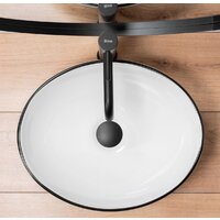 Умывальник Rea Sofia (белый/черный) - Превью изображения №4 — Интернет-магазин Time-Shop