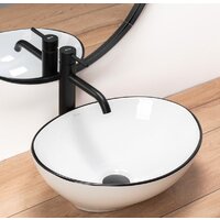 Умывальник Rea Sofia (белый/черный) - Превью изображения №2 — Интернет-магазин Time-Shop