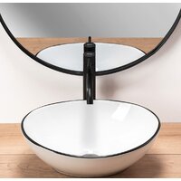 Умывальник Rea Sofia (белый/черный) - Превью изображения №5 — Интернет-магазин Time-Shop