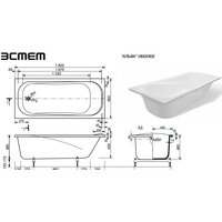 Ванна Эстет Альфа 180x80 [2-0015] - Превью изображения №6 — Интернет-магазин Time-Shop