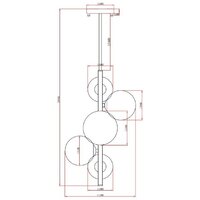 Подвесная люстра Moderli Molly V10795-5P - Превью изображения №3 — Интернет-магазин Time-Shop
