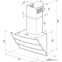 Кухонная вытяжка Krona Inga 600 push button (черный/нержавеющая сталь) - Превью изображения №5 — Интернет-магазин Time-Shop