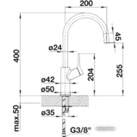 Смеситель Blanco Carena хром (520766) - Превью изображения №2 — Интернет-магазин Time-Shop
