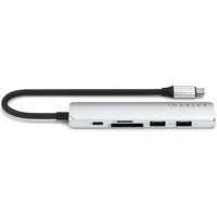 Док-станция Satechi 6-in-1 USB-C Slim Multiport Adapter ST-P6SS (серебристый) - Превью изображения №3 — Интернет-магазин Time-Shop