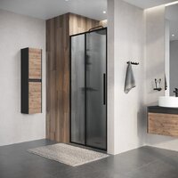 Душевая дверь Niagara Nova NG-84-L13CHB 130x195 (черный матовый/шиншилла стекло) - Превью изображения №8 — Интернет-магазин Time-Shop