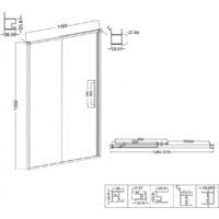 Душевая дверь Niagara Nova NG-84-L13CHB 130x195 (черный матовый/шиншилла стекло) - Превью изображения №14 — Интернет-магазин Time-Shop