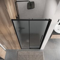 Душевая дверь Niagara Nova NG-84-L13CHB 130x195 (черный матовый/шиншилла стекло) - Превью изображения №13 — Интернет-магазин Time-Shop