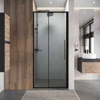 Душевая дверь Niagara Nova NG-84-L13CHB 130x195 (черный матовый/шиншилла стекло) - Превью изображения №10 — Интернет-магазин Time-Shop