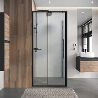 Душевая дверь Niagara Nova NG-84-L13CHB 130x195 (черный матовый/шиншилла стекло) - Превью изображения №12 — Интернет-магазин Time-Shop