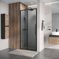 Душевая дверь Niagara Nova NG-84-L13CHB 130x195 (черный матовый/шиншилла стекло) - Превью изображения №11 — Интернет-магазин Time-Shop