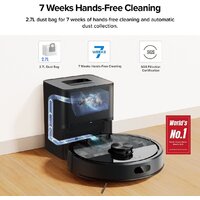 Робот-пылесос Roborock Q7T+ (евровилка, с английской озвучкой, черный) - Превью изображения №3 — Интернет-магазин Time-Shop