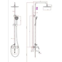 Душевая система  A-Five А5-0337 - Превью изображения №2 — Интернет-магазин Time-Shop