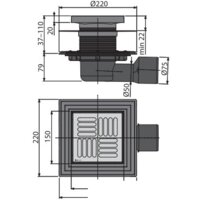 Трап/канал Alcaplast APV3444 - Превью изображения №2 — Интернет-магазин Time-Shop