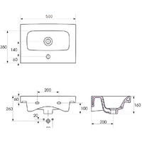 Умывальник Cersanit Moduo 50 Slim UM-MOD50SL/1 - Превью изображения №4 — Интернет-магазин Time-Shop