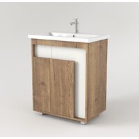  Дабер Тумба под умывальник 015 Cersanit Como 70 Т15.7C.0.21 (дуб галифакс/белый) - Превью изображения №2 — Интернет-магазин Time-Shop