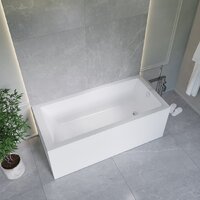 Ванна Lauter Athena 170x80 21090080 (с каркасом, лицевым экраном и сифоном 21Y11021 матовый черный) - Превью изображения №8 — Интернет-магазин Time-Shop