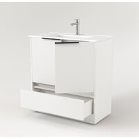  Дабер Тумба под умывальник 017 Тобага/Эридан/Артвин 60 Т17.6Т.0.5Ч (белый древесный/ручка черная) - Превью изображения №3 — Интернет-магазин Time-Shop