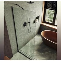 Душевая стенка MaybahGlass 195x79 MGD-695-6у (прозрачное стекло/черный) - Превью изображения №5 — Интернет-магазин Time-Shop