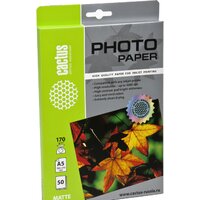 Фотобумага CACTUS Матовая A5 170 г/кв.м. 50 листов(CS-MA517050) - Превью изображения №2 — Интернет-магазин Time-Shop