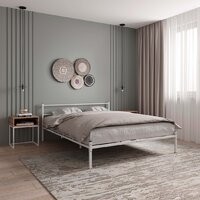 Кровать Князев Мебель Калабрия 1 КЛ1.140.200.Б (белый муар) - Превью изображения №4 — Интернет-магазин Time-Shop