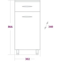  Onika Шкаф-полупенал Каприз 30.17 (с корзиной) 403003 - Превью изображения №2 — Интернет-магазин Time-Shop