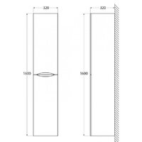  BelBagno Шкаф-пенал Acqua-1600-2A-SC-RR-P - Превью изображения №2 — Интернет-магазин Time-Shop