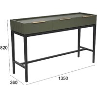 Туалетный столик без зеркала Алери Ричмонд (грей/черно-серый) - Превью изображения №6 — Интернет-магазин Time-Shop