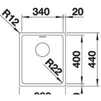 Кухонная мойка Blanco Andano 340-IF (без клапана-автомата) - Превью изображения №4 — Интернет-магазин Time-Shop