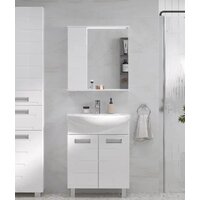  Volna Шкаф с зеркалом Joli 50 L (белый) - Превью изображения №3 — Интернет-магазин Time-Shop