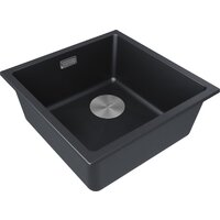 Кухонная мойка Paulmark IT-Granit Lumi 45 Uni-Skew LU45SK-BLM (черный/черный металлик) - Превью изображения №2 — Интернет-магазин Time-Shop